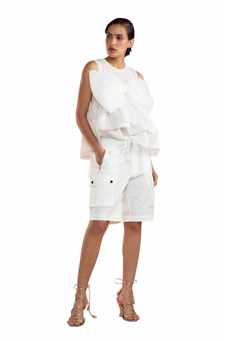 Blair Bow Top, Main, color, White