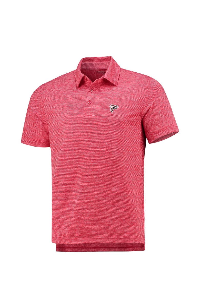 vineyard vines Men's Vineyard Vines Red Atlanta Falcons Destin Stripe Sankaty Polo, Alternate, color, 