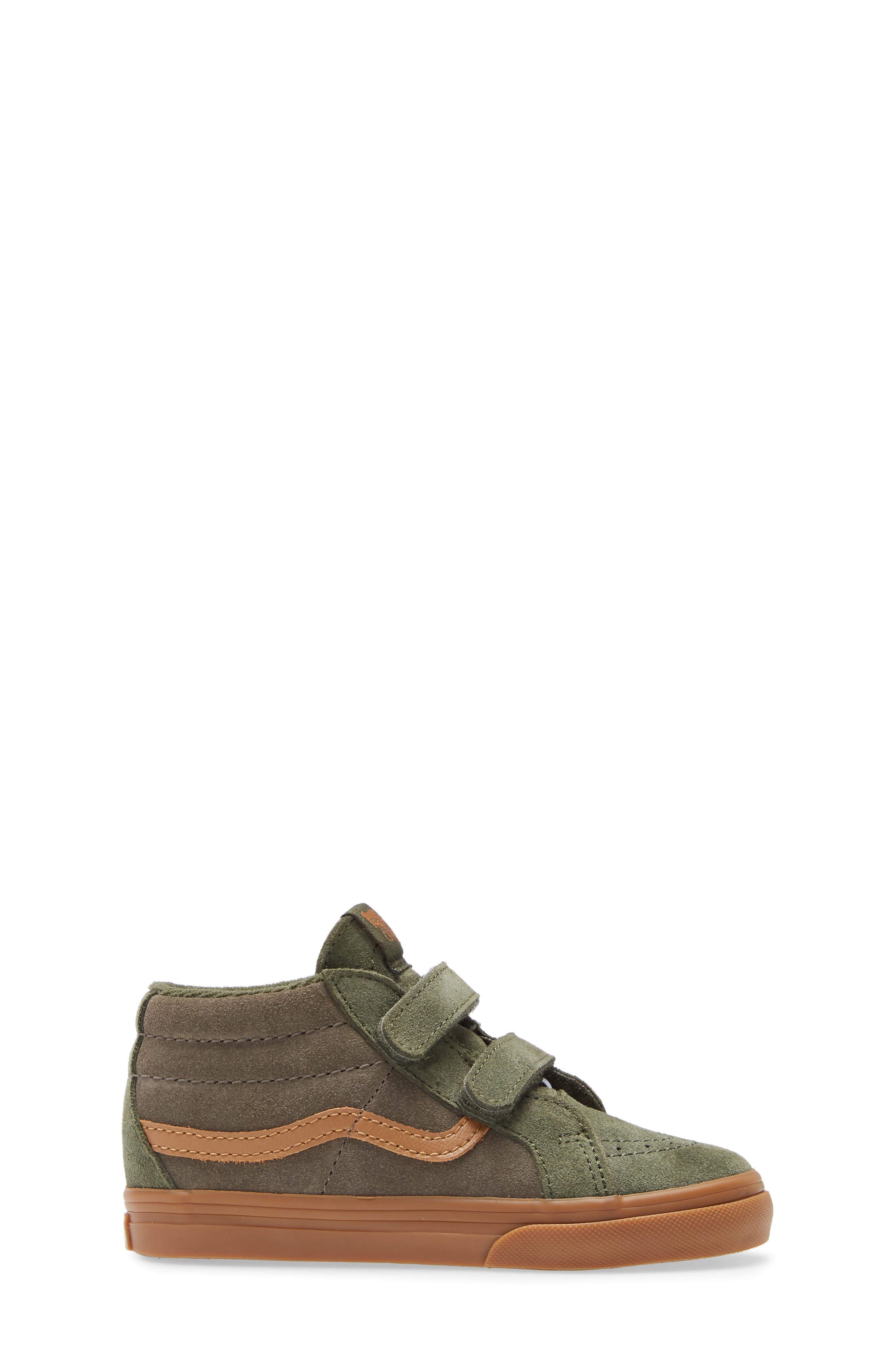 Kids' Sk8-Mid Reissue V Sneaker, Alternate, color, SUEDE GUM GRAPE LEAF/CANTEEN
