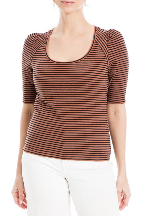 Stripe Scoop Neck T-Shirt