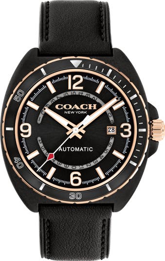 COACH Charter Leather Strap Watch, 44.5mm | Nordstrom