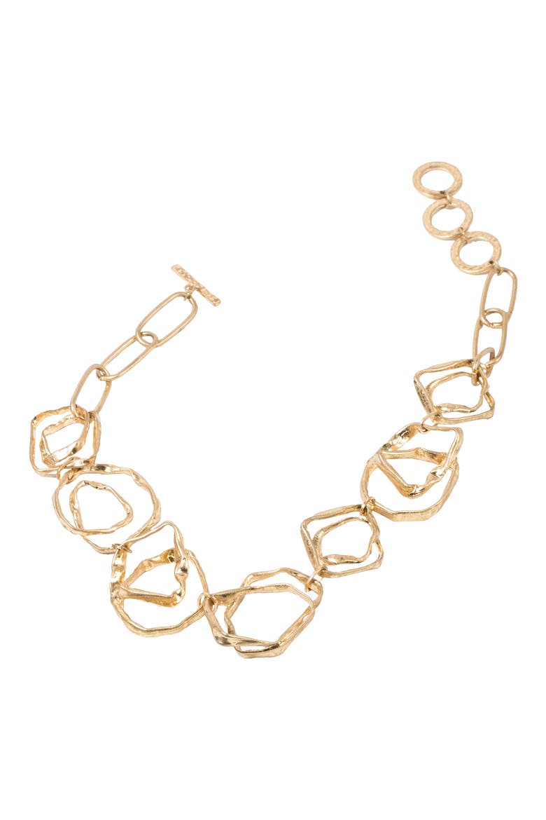 Hand Hewn Necklace, Alternate, color, GOLD