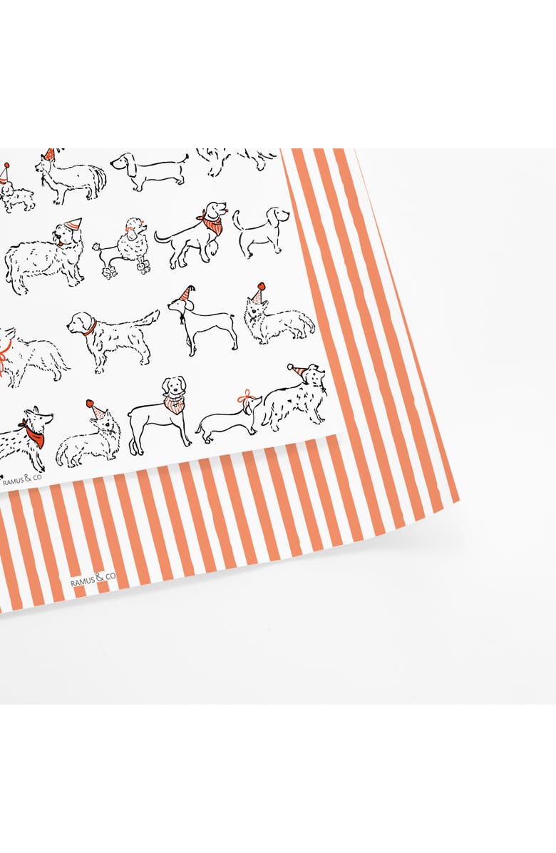 Ramus & Co Eight Sheets Two-Sided "Party Dogs" Heavyweight Gift Wrap, Alternate, color, Multicolored