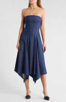 AREA STARS Tia Strapless Midi Dress