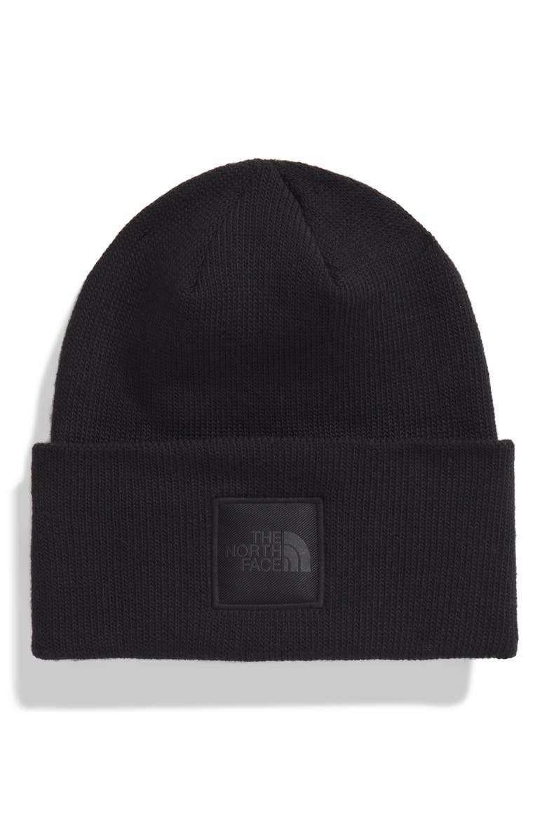 Big Box Logo Beanie, Main, color, TNF BLACK TNF BLACK
