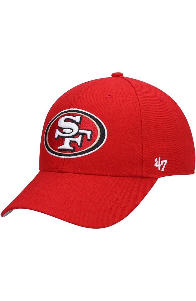 '47 Men's '47 Scarlet San Francisco 49ers Logo MVP Adjustable Hat, Main, color, Scarlet