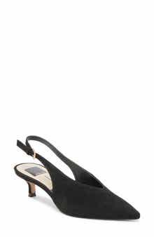 Alenna Slingback Pointed Toe Kitten Heel Pump