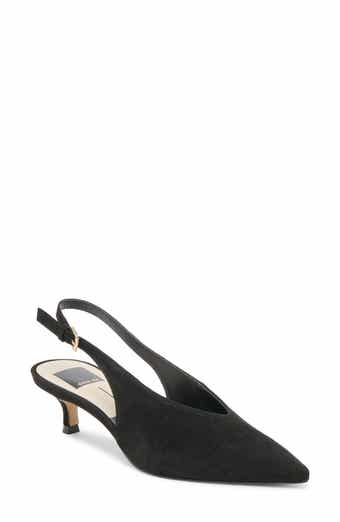 Alenna Slingback Pointed Toe Kitten Heel Pump