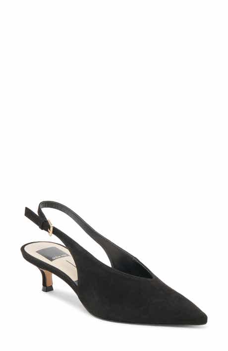 Alenna Slingback Pointed Toe Kitten Heel Pump