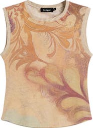 Desigual Sleeveless Print T-Shirt
