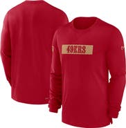 Nike Men's Nike Scarlet San Francisco 49ers Sideline Player Performance Long Sleeve T-Shirt