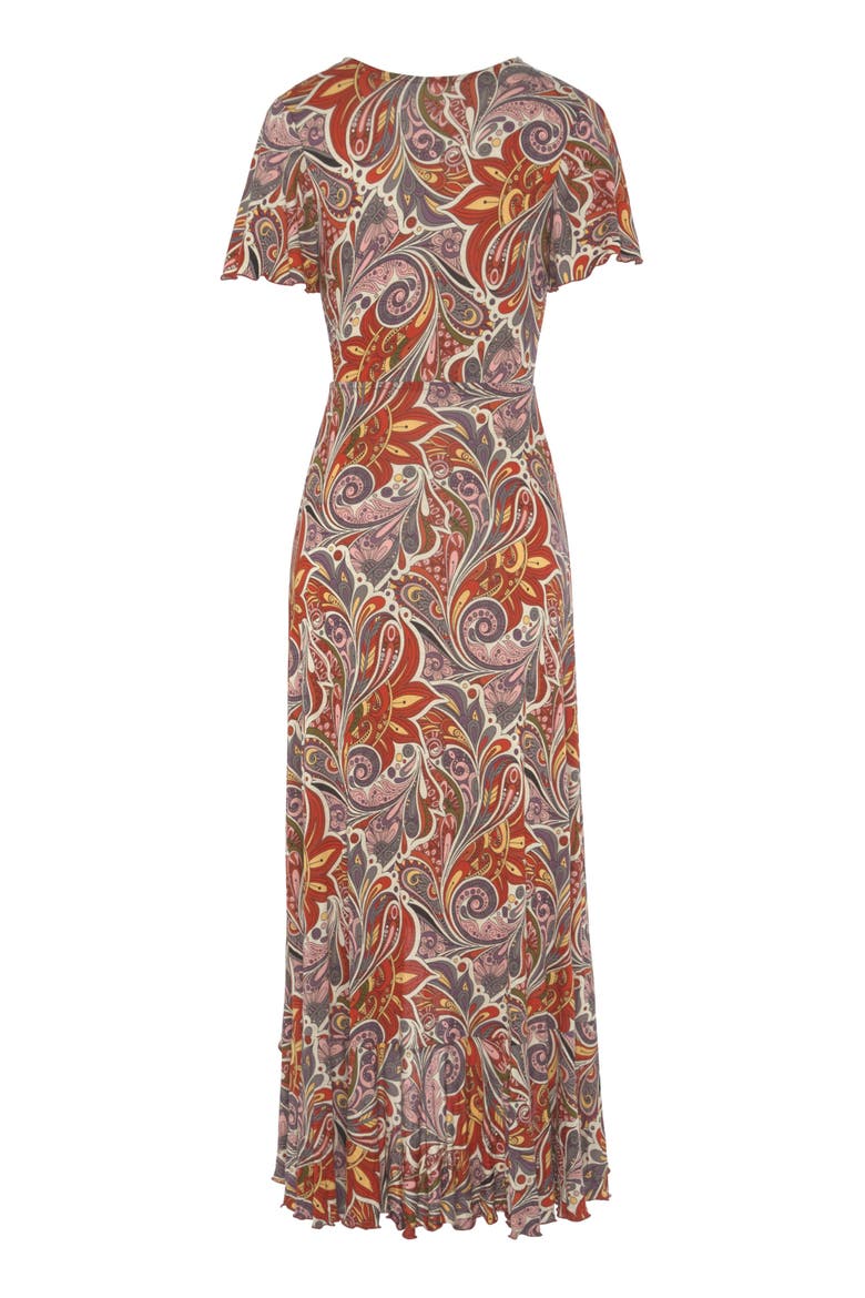 Printed Side Slit Maxi Dress, Alternate, color, Multi