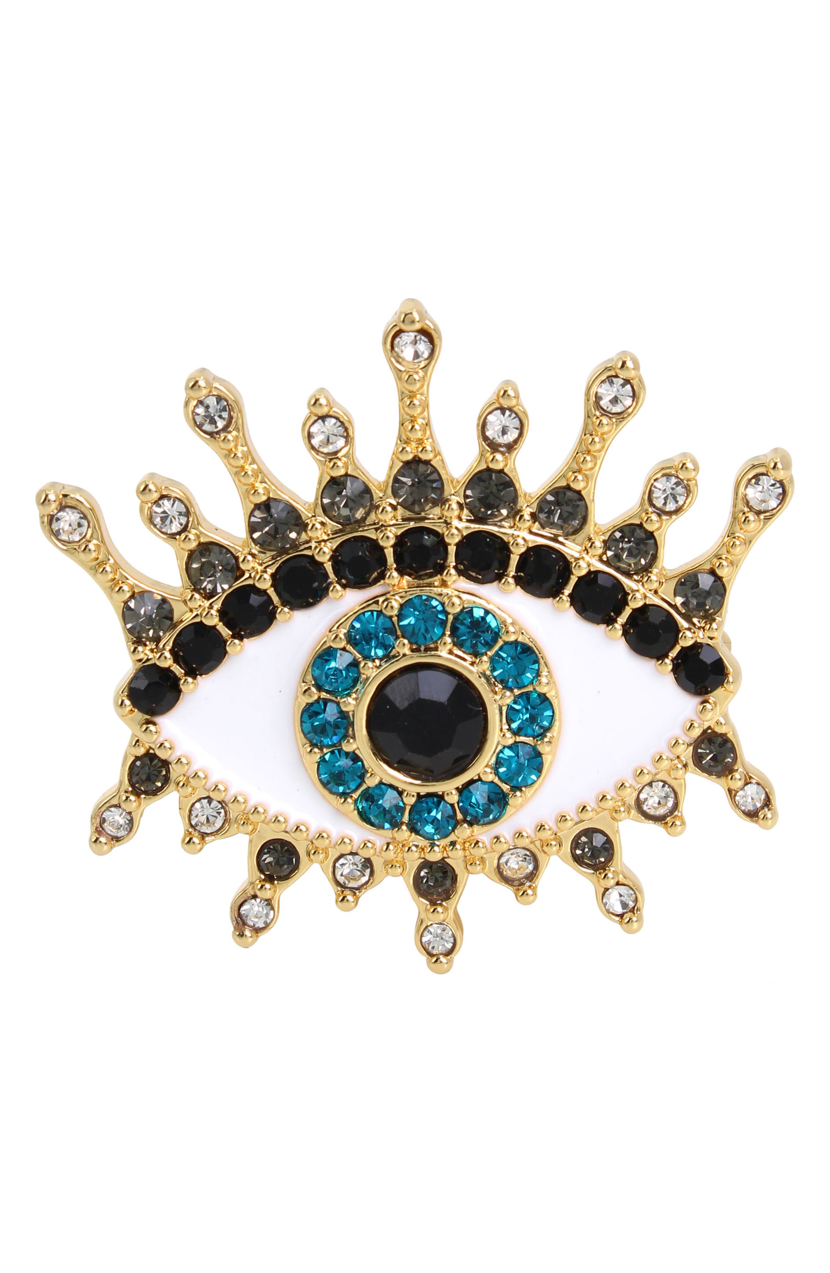 Kurt Geiger London Crystal Pavé Evil Eye Brooch (Women) | Nordstromrack