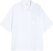 FRAME Open Weave Short Sleeve Button-Up Shirt