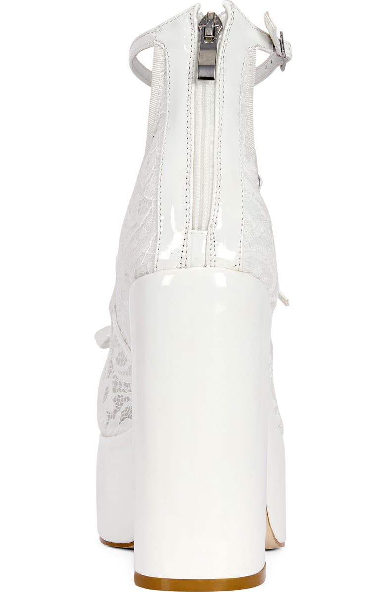AZALEA WANG Sprout Platform Ankle Strap Pump, Alternate, color, White