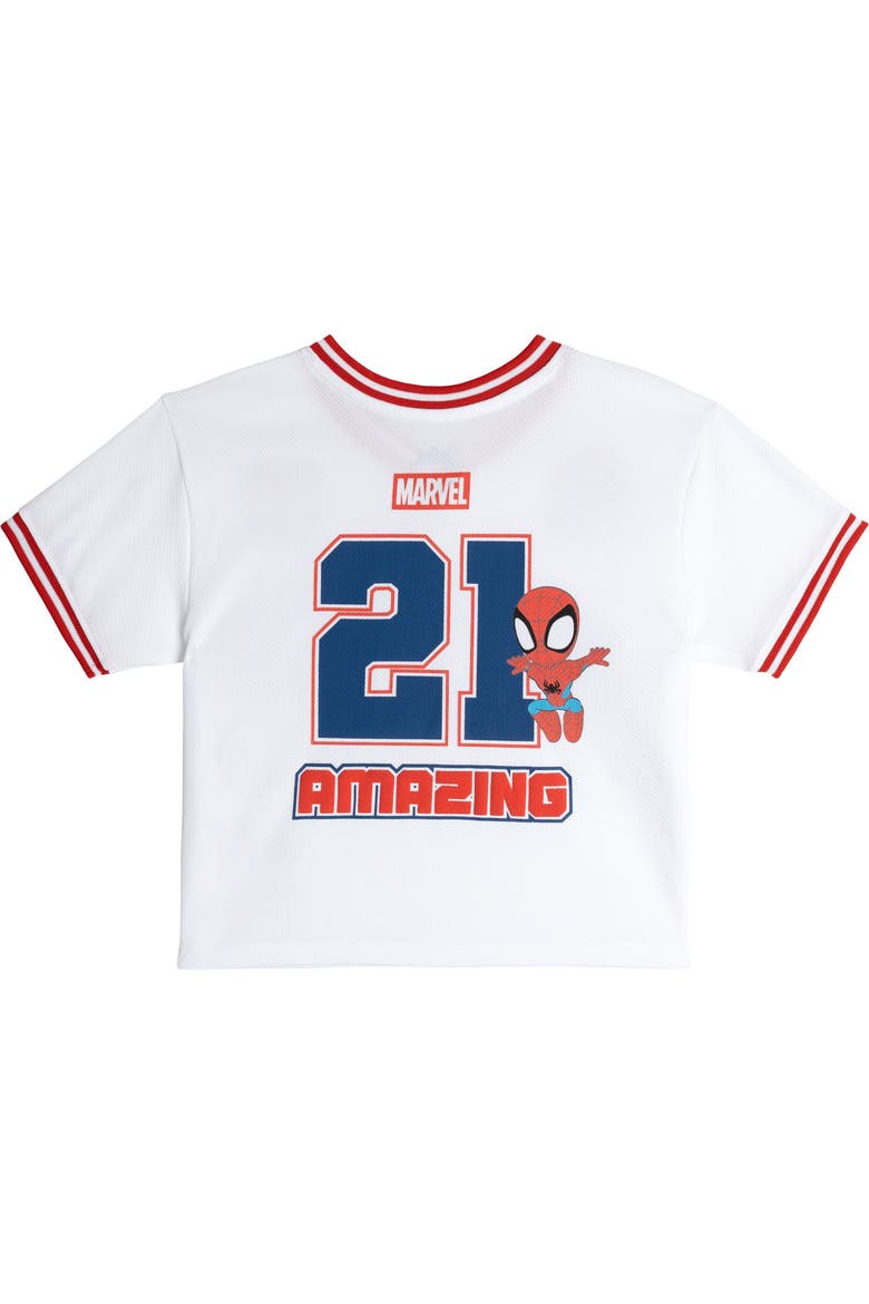 Spidey and His Amazing Friends Soccer Jersey and Shorts Set, Alternate, color, Spidey White Blue