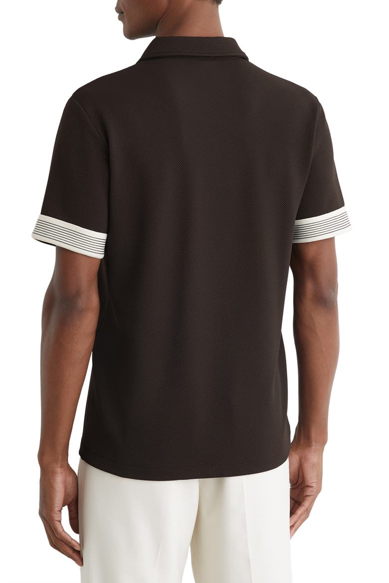 Bruno Quarter Zip Polo, Alternate, color, CHOCOLATE BROWN
