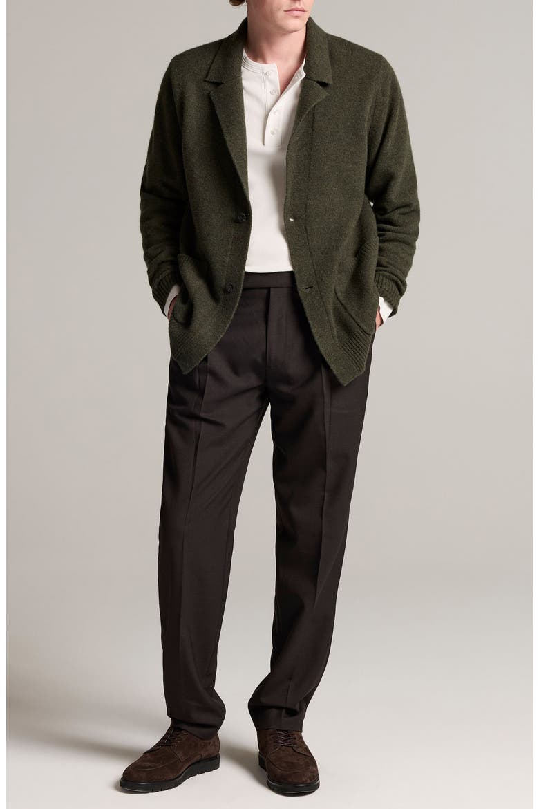 Wool & Cashmere Felted Blazer, Alternate, color, HEATHER NIGHT LEAF