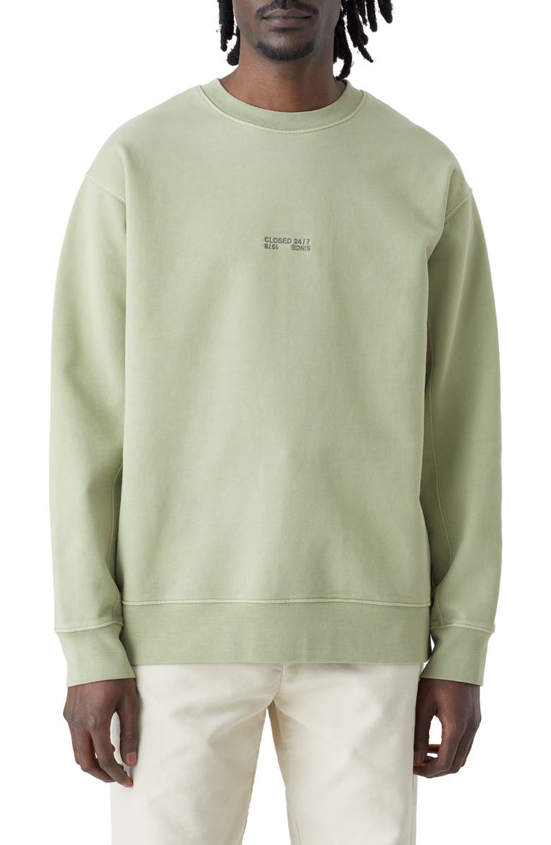 Closed Oversize Organic Cotton Crewneck Sweatshirt, Main, color,