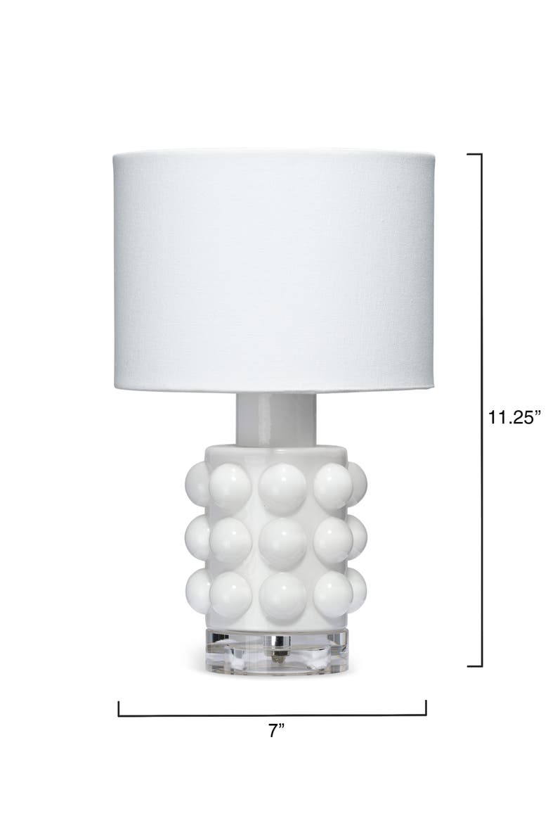 Seltzer Blown Glass Table Lamp, Alternate, color, White