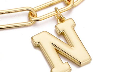 Adornia Initial Charm Pendant Necklace In Gold
