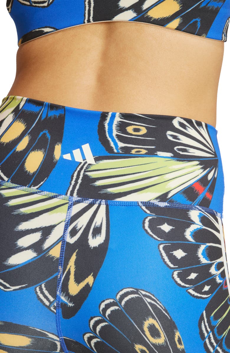 ADIDAS X FARM RIO x FARM Rio Print 3-Stripes Leggings, Alternate, color, Black/Hirb