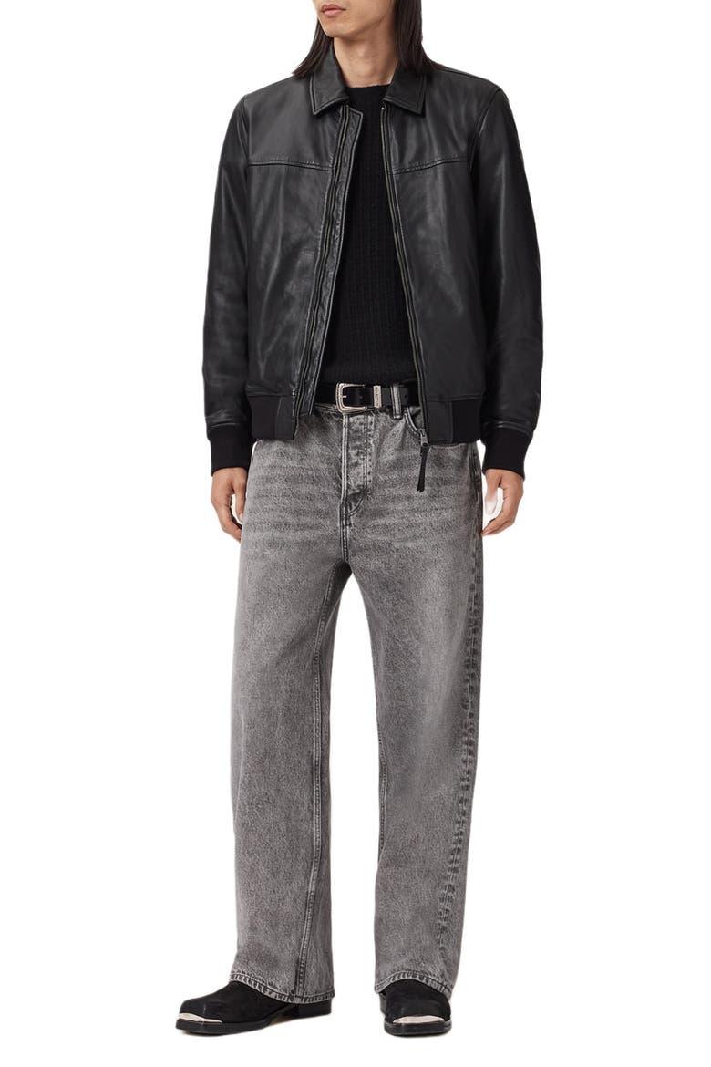 Rashford Leather Jacket, Alternate, color, BLACK