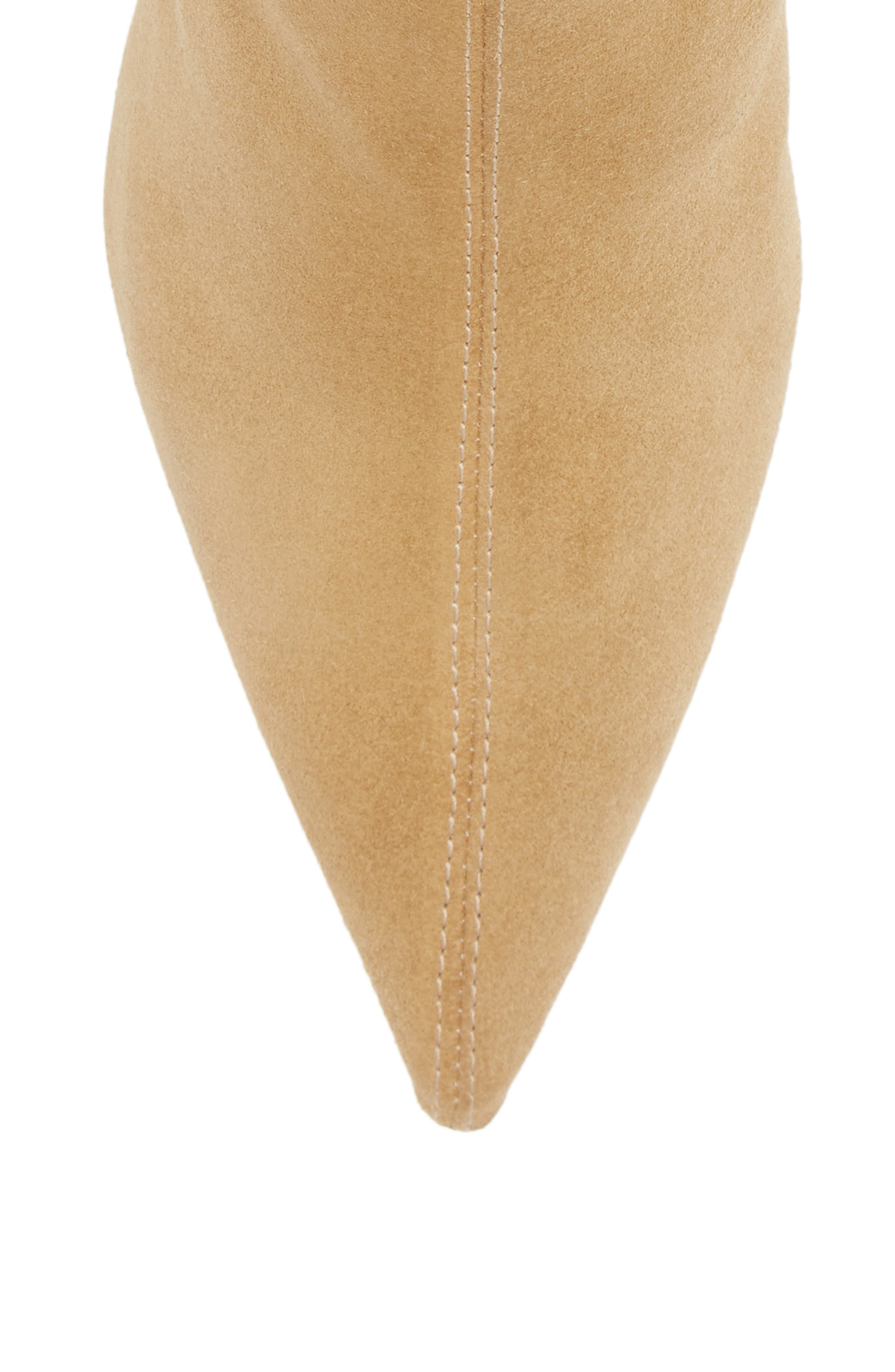 Nora Pointed Toe Bootie, Alternate, color, CAMEL SUEDE