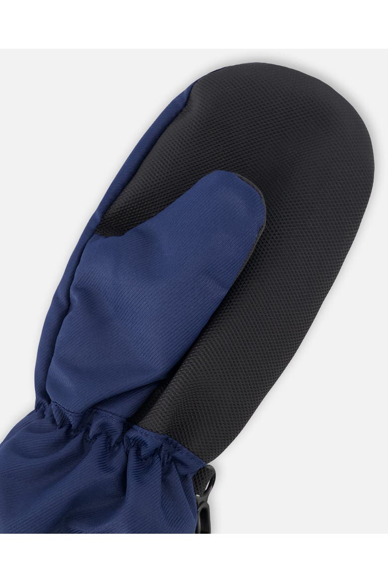 Mid-Season Extended Cuff Textured Palm Mittens, Alternate, color, Navy Blue