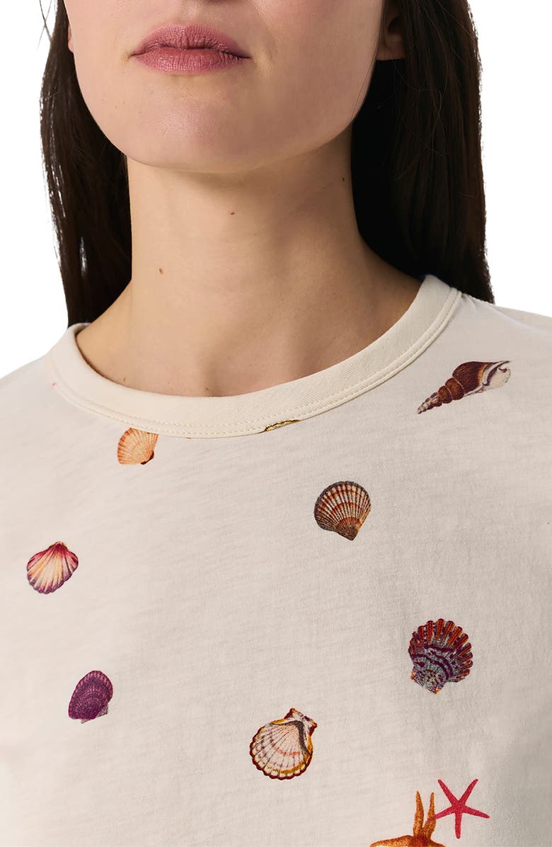 rag & bone Seashell Print Cotton T-Shirt, Alternate, color, Ivy