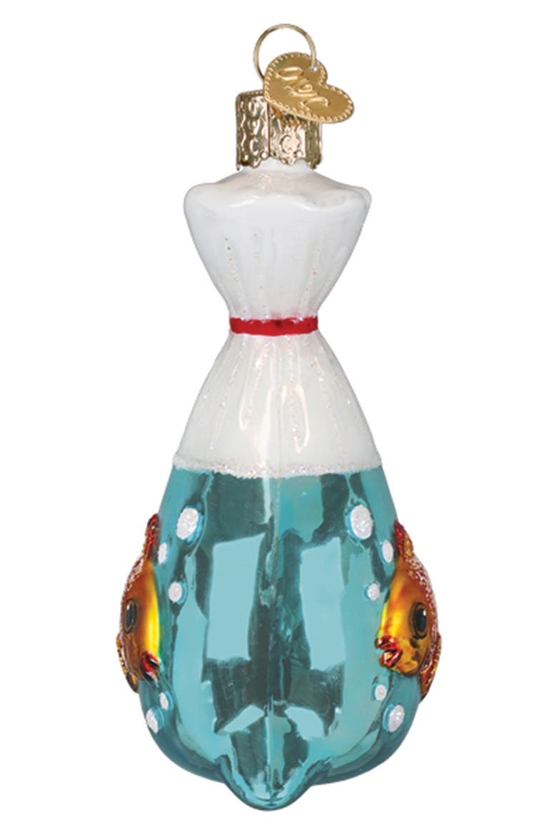 Goldfish in a Bag Ornament, Alternate, color, TURQUOISE