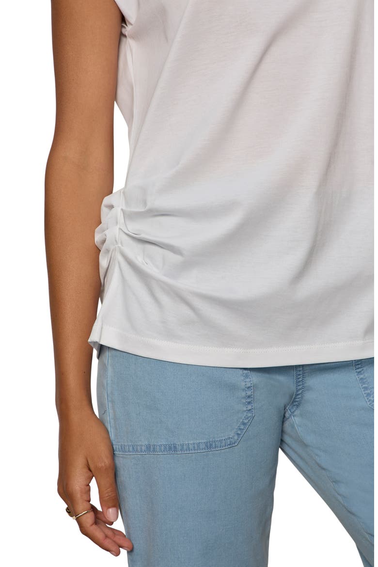 Pleated Muscle T-Shirt, Alternate, color, WHITE
