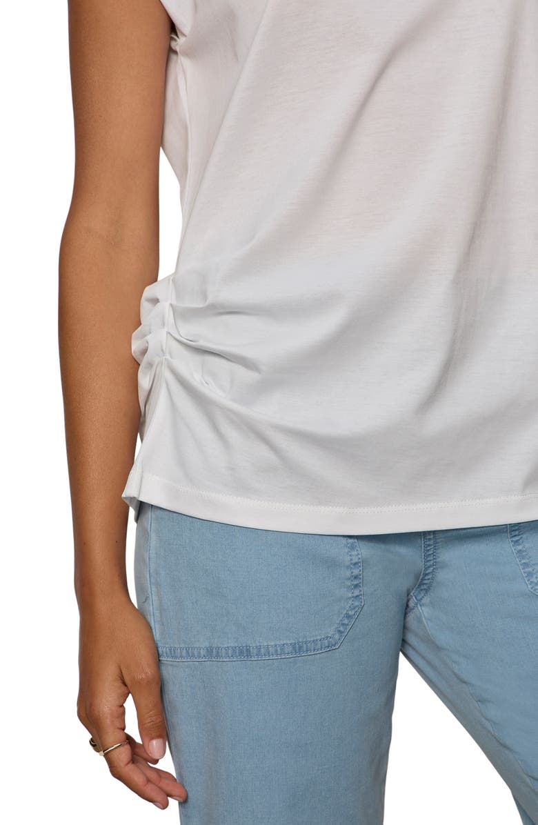 Sanctuary Pleated Muscle T-Shirt, Alternate, color, White