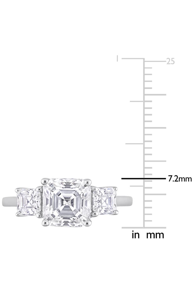2-3/4CT DEW Moissanite 3-Stone Ring, Alternate, color, Sterling Silver