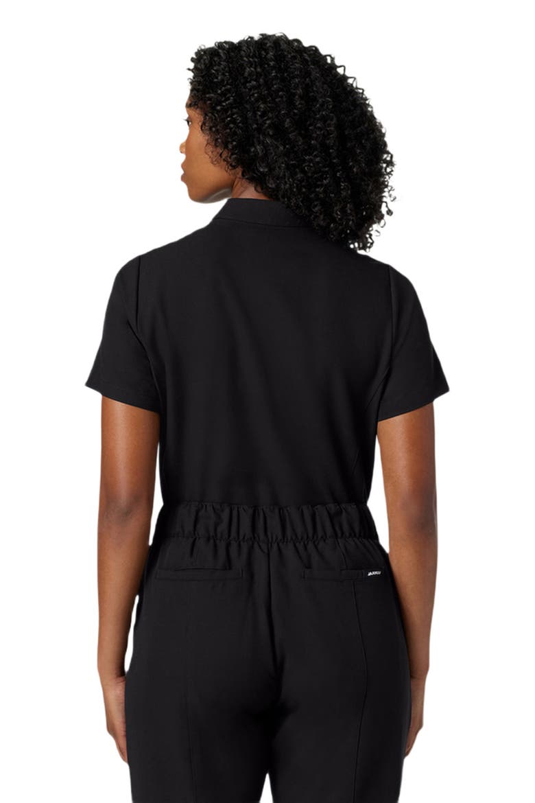 Savi Women's 1-Pocket Classic Banded Collar Scrub Top, Alternate, color, Black