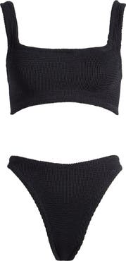 水着・ビーチグッズその他 HUNZA G Gina triangle bikini set in black Gina Bikini - Black/White | One Size Swimwear | Hunza G