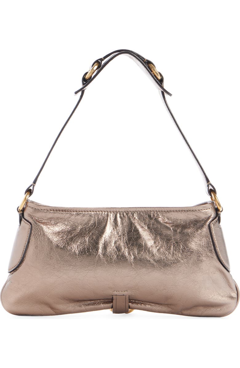 Chloé Kerala 25 Metallic Leather Shoulder Bag, Alternate, color, 074 Shiny Grey