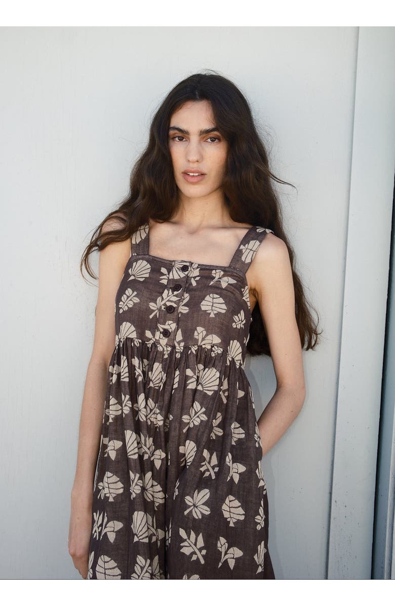 Ace & Jig Gabby Button-up Ankle Length Dress, Alternate, color, Botanical