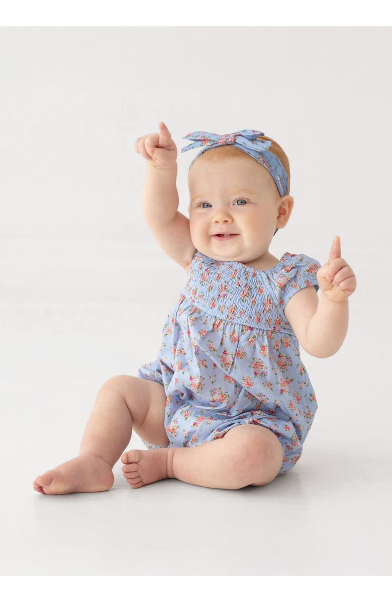 Mabel + Honey Delia Sleeveless Romper, Alternate, color, Blue