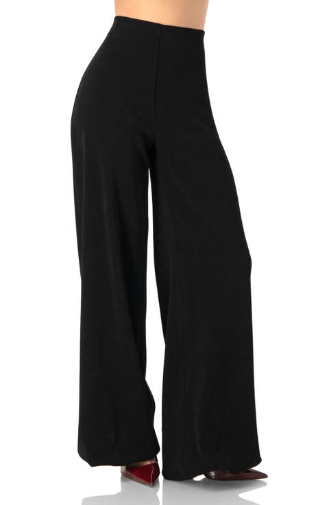 Corduroy High-Waisted Wide-Leg Trousers