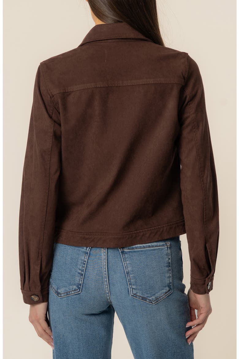 Matilda Trucker Jacket, Alternate, color, CHOCOLATE