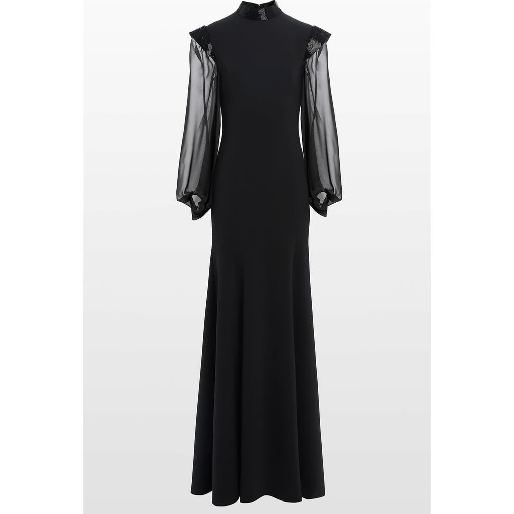 Jenny Packham Isabelle Maxi Dress In Black