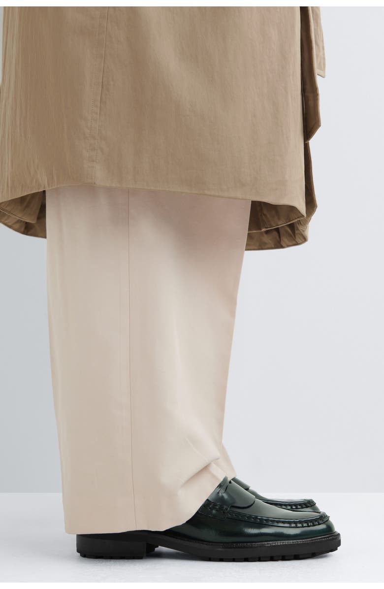 COS Rubbed-leather Loafers, Alternate, color, Dark Green