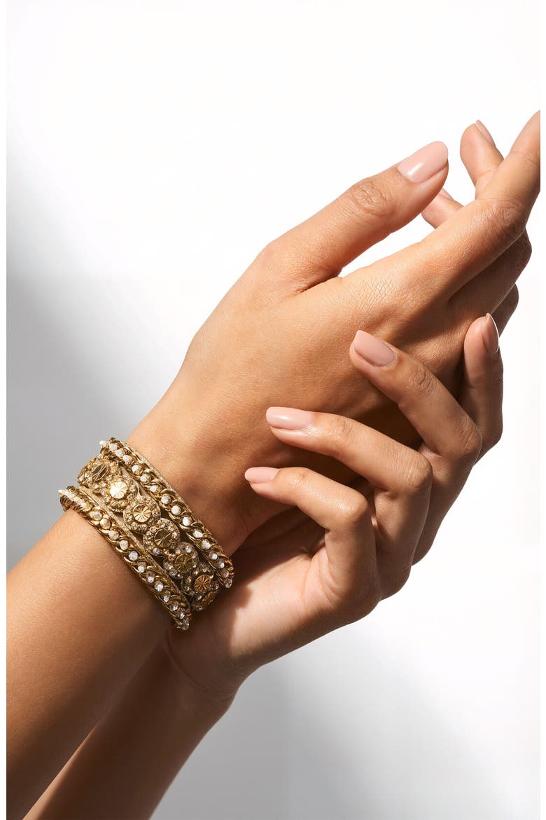 Elowen Rhinestone Bracelet, Alternate, color, GOLD
