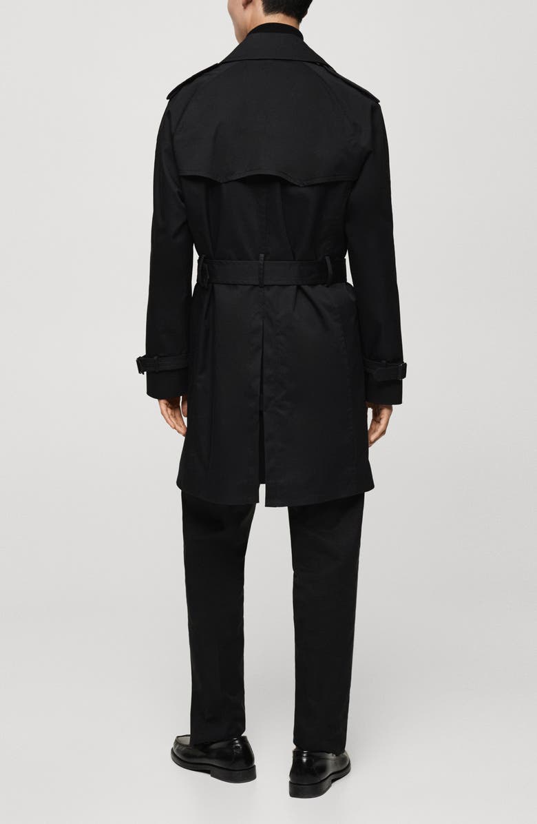 MANGO Belted Water Repellent Trench Coat, Alternate, color, 