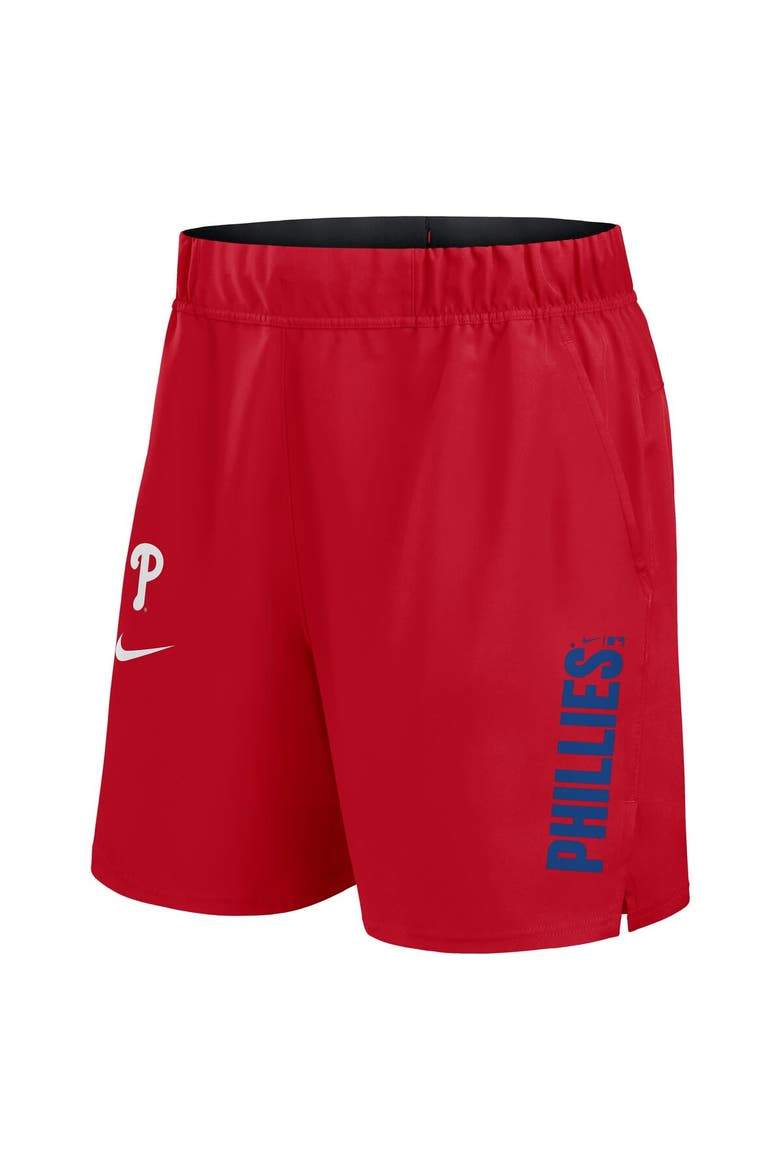 Men's Nike Red Philadelphia Phillies Woven Victory Performance Shorts, Alternate, color, Red