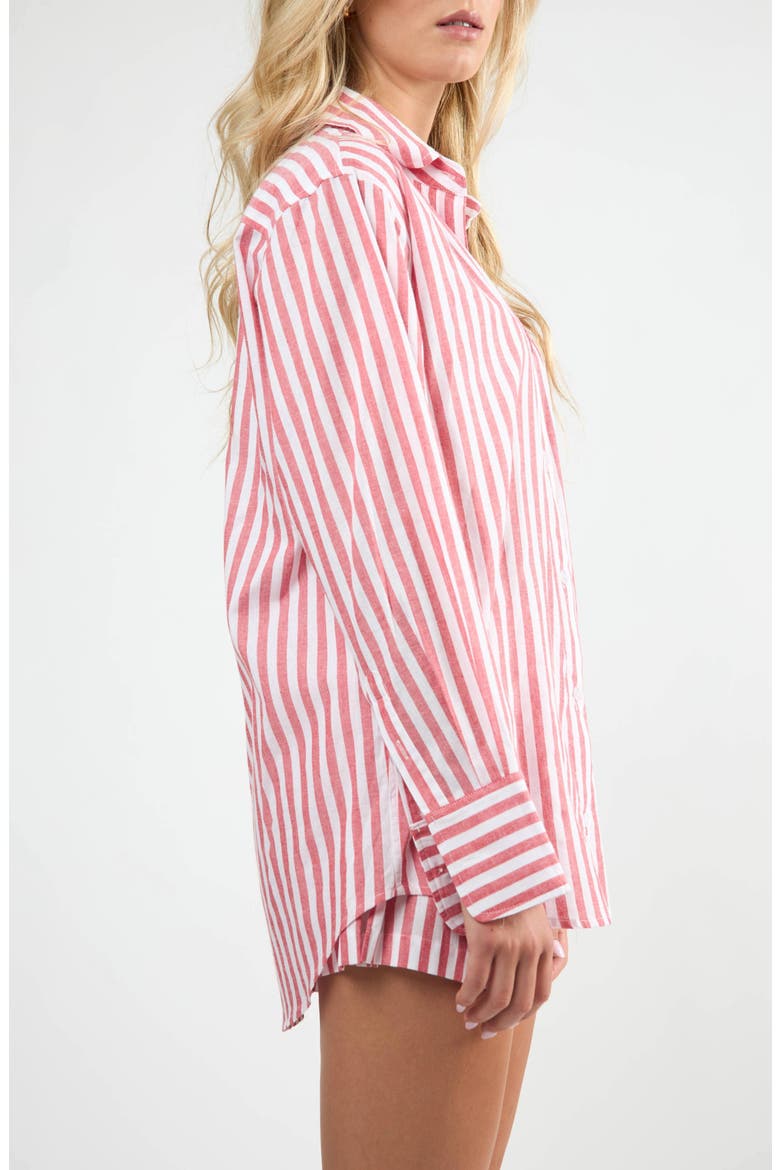 The Summer Boxer Boyfriend Shirt, Alternate, color, RED