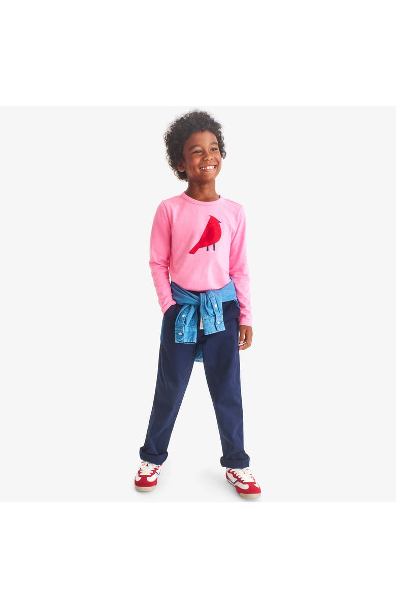 Primary Kids Long Sleeve Cardinal Tee, Alternate, color, Taffy