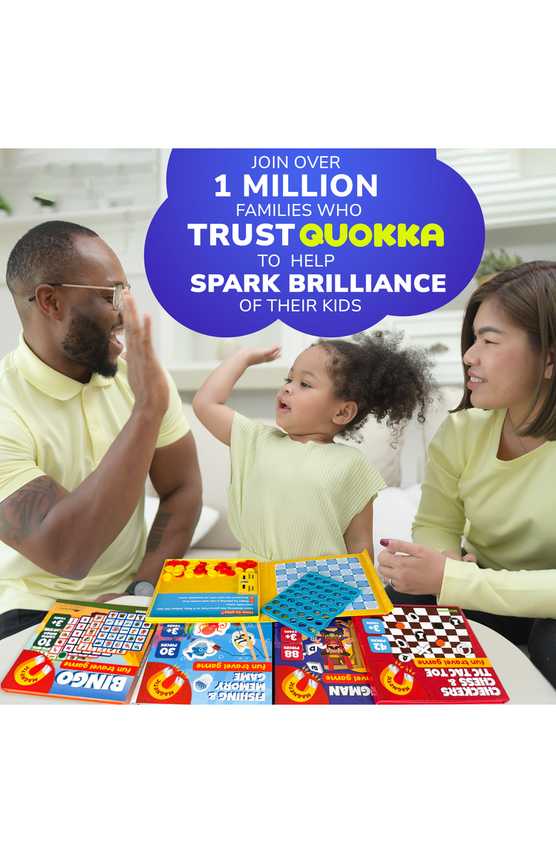 Quokka Magnetic Travel Games Collection for Kids, Alternate, color, 4 In A Row