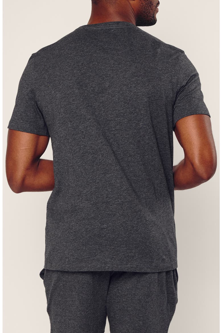 Crewneck Pima Cotton Short Sleeve Pajama T-Shirt, Alternate, color, GREY